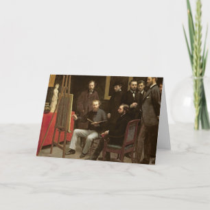 Tarjeta Festiva Estudio en Batignolles, 1870