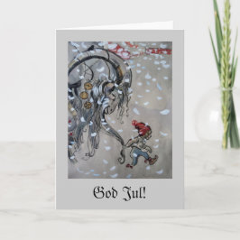 Tarjeta Festiva Estudio para Julbocken (cabra) del yule 1911