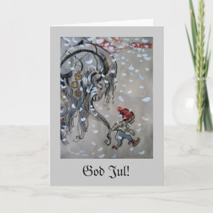 Tarjeta Festiva Estudio para Julbocken (cabra) del yule 1911