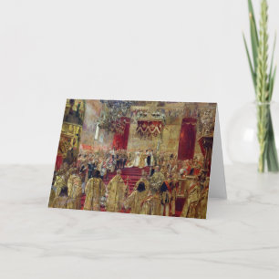 Tarjeta Festiva Estudio para la coronación del Tsar Nicolás II