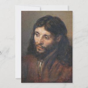 Tarjeta Festiva Estudio petrolero de Cristo por Rembrandt