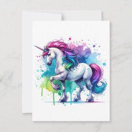 Tarjeta Festiva Estudio Unicorn L - Fantasy AI