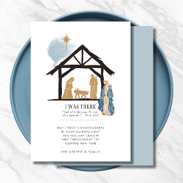 Tarjeta Festiva Estuve allí cita de la Biblia de Wiseman escena de