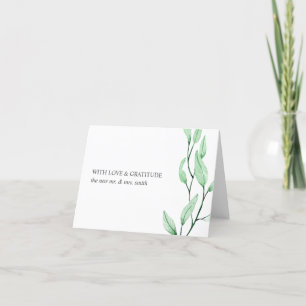 Tarjeta Festiva Ethereal Green   moda botánica gracias