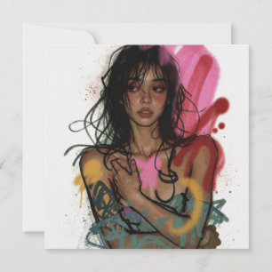 Tarjeta Festiva Ethereal Rebel Woman