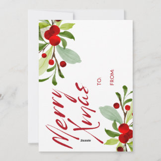 Tarjeta Festiva Etiqueta de regalo de navidades