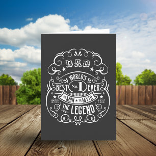 Tarjeta Festiva Etiqueta de Whisky Hombre Mito Leyenda Papá 