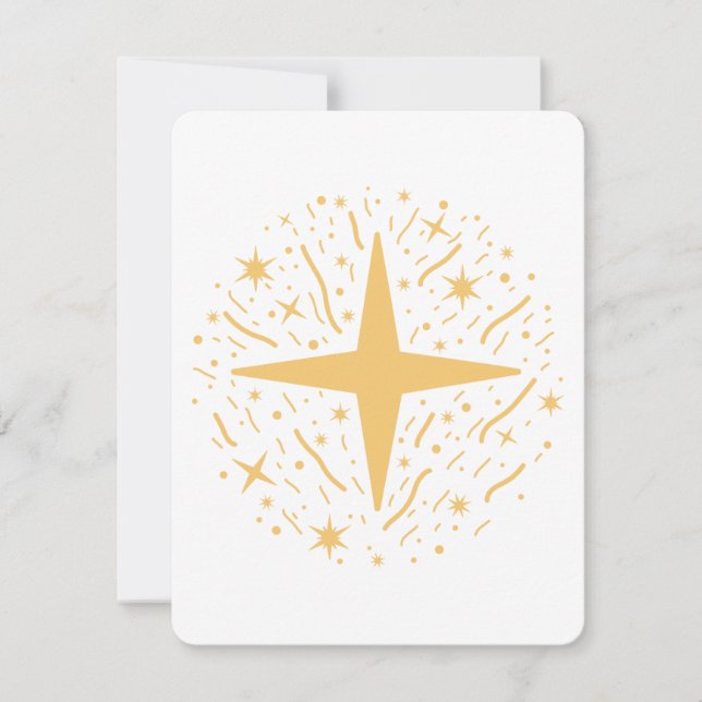 Tarjeta Festiva Etoiles et confettis pour le Nouvel An (Anverso)