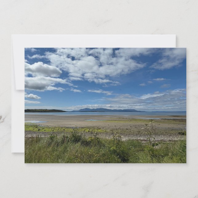Tarjeta Festiva Ettrick Bay en la isla de Bute Scotland en un (Anverso)