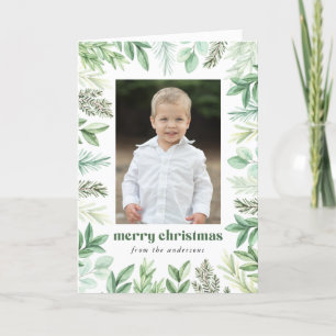 Tarjeta Festiva Eucalyptus y Evergreen 2 Foto