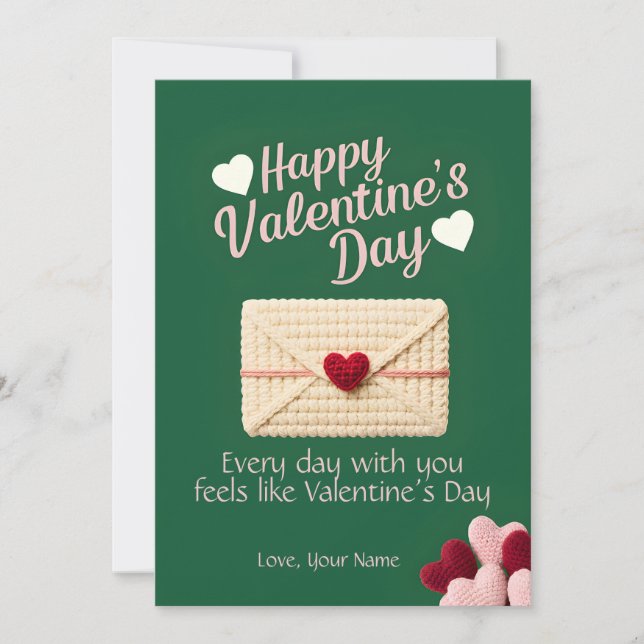 Tarjeta Festiva Every Day Feels Like Valentine’s Day Love Card (Anverso)