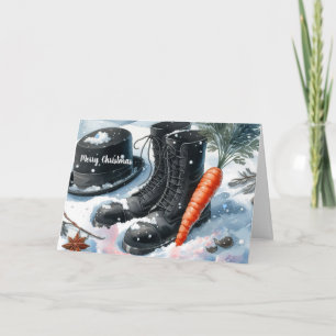 Tarjeta Festiva Evidencia de los Navidades Snowman