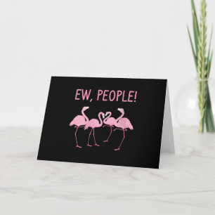 Tarjeta Festiva Ew People Flamingo Social Distance Tropical