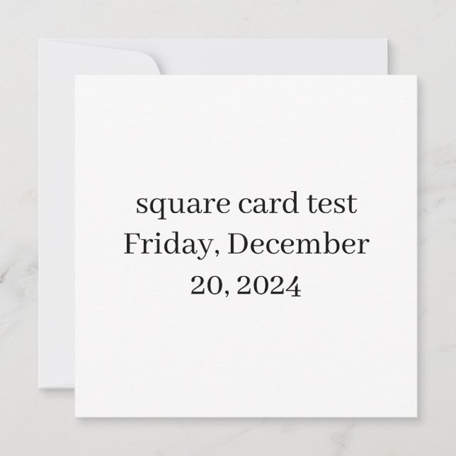 Tarjeta Festiva examen (Anverso)