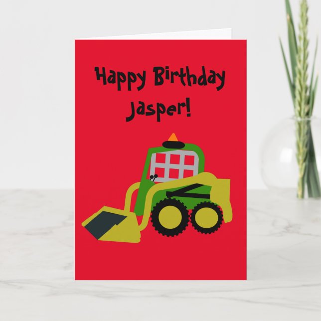 Tarjeta Festiva Excavadora Bobcat (Anverso)