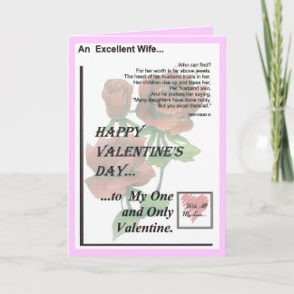 Tarjeta Festiva Excelente esposa feliz Día de San Valentín