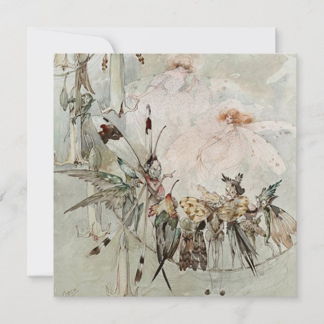 Tarjeta Festiva “Exotics at Play” by A Duncan Carse (Anverso)