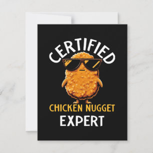 Tarjeta Festiva Experto Certificado en Nuggets de Pollo