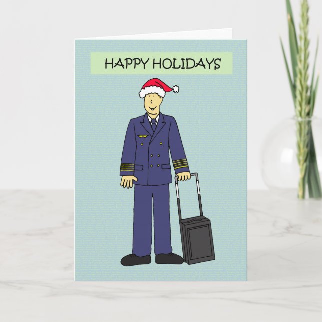 Tarjeta Festiva Experto masculino Felices Fiestas (Anverso)