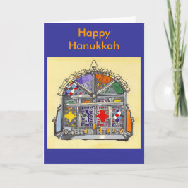 Tarjeta Festiva Exploración marroquí 2, arte final, Jánuca feliz