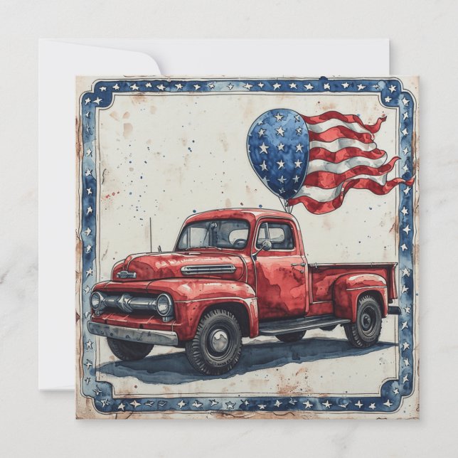 Tarjeta Festiva Explorador de la bandera de Heartland: Gloria vint (Anverso)