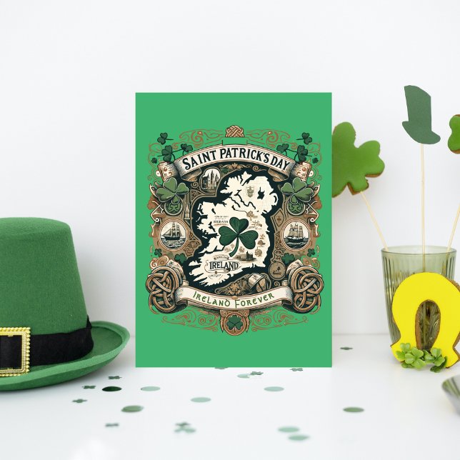 Tarjeta Festiva "Explorador de la Isla Esmeralda" - Una Cartografí (Subido por el creador)