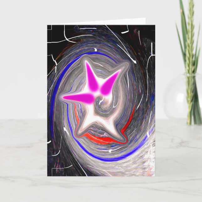 Tarjeta Festiva Explosión de burbuja cósmica (Anverso)