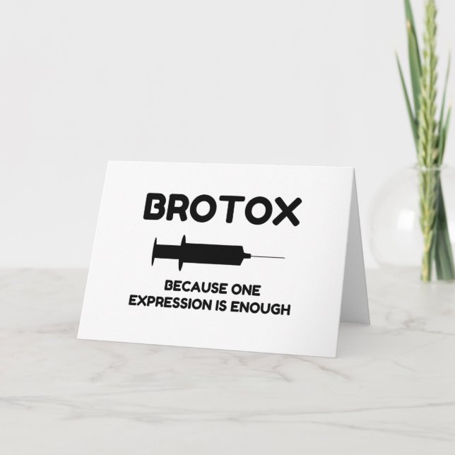 Tarjeta Festiva Expresión de Botox (Anverso)
