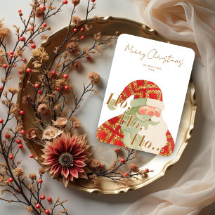 Tarjeta Festiva Exquisite Luxury Christmas Cute Santa Claus
