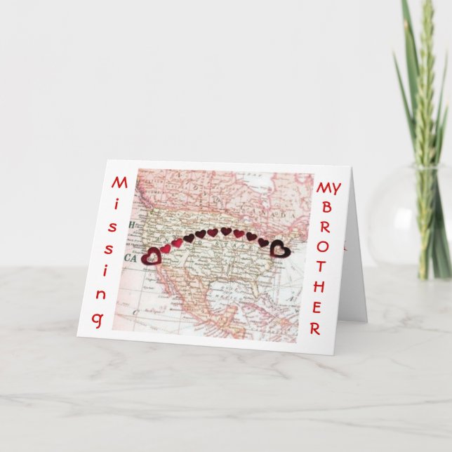 TARJETA FESTIVA EXTRAÑA A MI *HERMANO* LA RAZÓN POR LA QUE LOS NAV (Anverso)