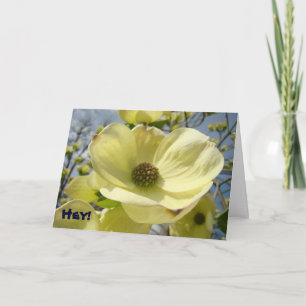 Tarjeta Festiva ¡Ey! La roca de los amigos carda las flores
