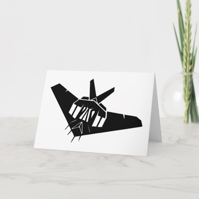 Tarjeta Festiva F117: El bombardero furtivo "Noche silenciosa" (Anverso)