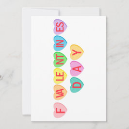 Tarjeta Festiva F EL DÍA DE SAN VALENTÍN - Banner de Candy Hearts