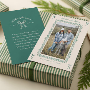 Tarjeta Festiva Fa La Bow Navidades de fotografía musical