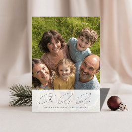 Tarjeta Festiva Fa La Joyful Navidades Foto de la familia