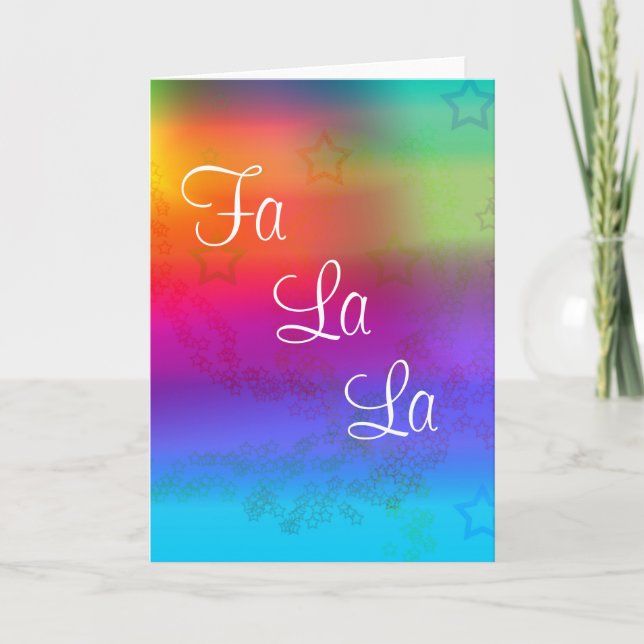 Tarjeta Festiva Fa La La La (Anverso)