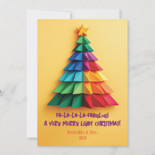 Tarjeta Festiva Fa-la-la-la-Fabuloso: ¡Unas Navidades LGBT muy fel