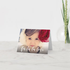 Tarjeta Festiva Fa La La La La Love Navidades Foto Saludo