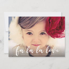 Tarjeta Festiva Fa La La La La Love Navidades Foto Saludo
