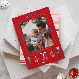 Tarjeta Festiva Fa La La Navidades Bailarina de Baloncesto Nutcrac