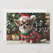 Fa La La Singing Chihuahua Personalizada