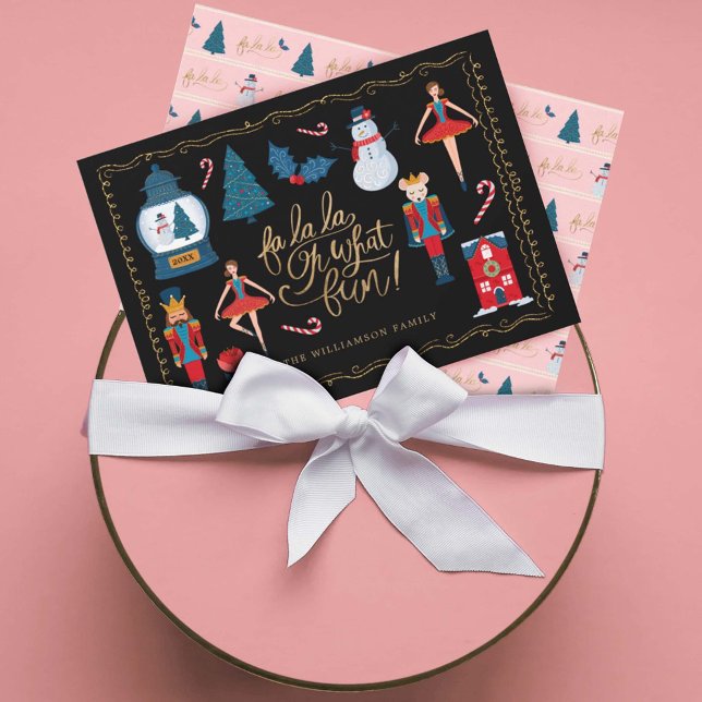 Tarjeta Festiva Fa La Oh Qué Navidades Divertidos Caracteres Nutcr (Subido por el creador)