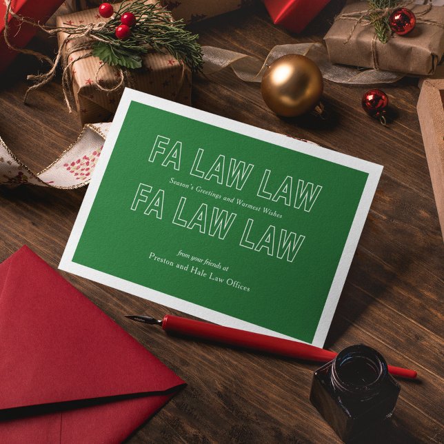Tarjeta Festiva Fa Law Law Funny Lawyer Joke Christmas (Subido por el creador)