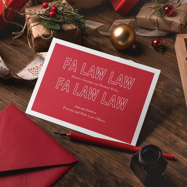 Tarjeta Festiva Fa Law Law Funny Lawyer Joke Christmas (Subido por el creador)