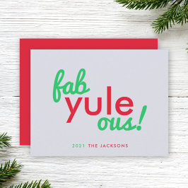 Tarjeta Festiva Fab Yule Ous | Fabulosos Navidades Elegante Fun Fa
