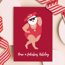 Fabulous Santa Holiday Card