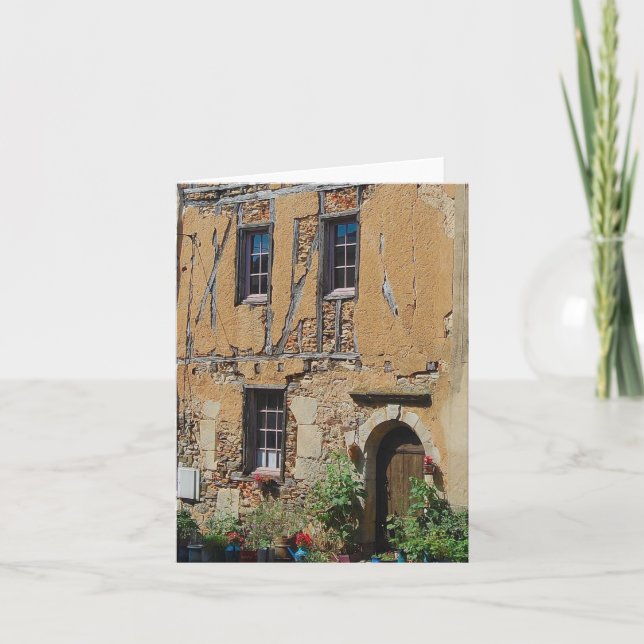 Tarjeta Festiva Fachada francesa (Anverso)