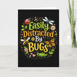 Tarjeta Festiva Fácilmente Distraído por Insectos