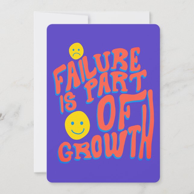 Tarjeta Festiva Failure Is Part of Growth – Motivational Card (Anverso)