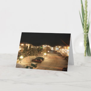 Tarjeta Festiva Fairmont por la noche